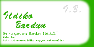 ildiko bardun business card